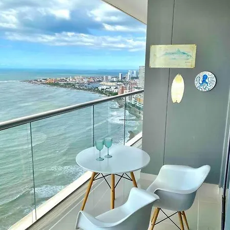 Frente Al Mar Con Inigualable Vista En Piso 34 Wifi Apartamento Cartagena