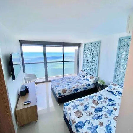 Apartamento Frente Al Mar Con Inigualable Vista En Piso 34 Wifi