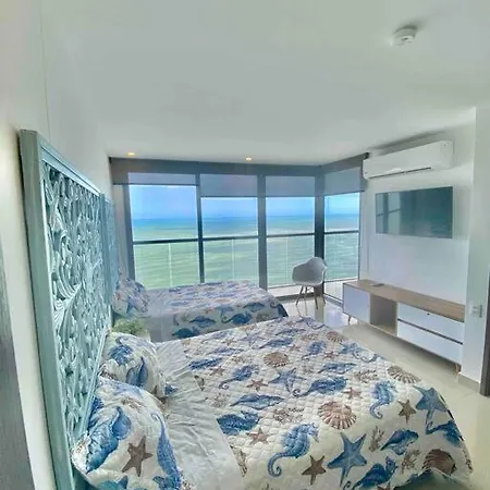Apartamento Frente Al Mar Con Inigualable Vista En Piso 34 Wifi Cartagena